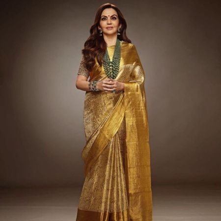 Golden Soft Tissue Silk Saree With Blouse Piece